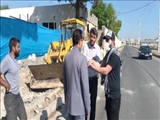 بازدید فرماندار از روند اتمام لوله گذاری فاضلاب و آماده سازی جاده سفیدار شتر خوار