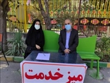 میز خدمت رئیس اداره بهزیستی رباط کریم به مناسبت هفته دولت در مصلی نماز جمعه