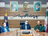 به مناسبت روز پاسدار؛ فرماندار رباط کریم  با فرمانده ناحیه مقاومت بسیج سپاه پاسداران شهرستان دیدار کرد