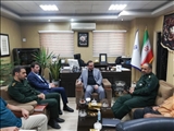 دیدار سرهنگ شهیری فرمانده سپاه رباط‌کریم ومهندس غفاری شهردار با امید احمدی فرماندار