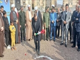 با حضور فرماندار رباط کریم  حوزه علمیه خواهران درشهر پرند کلنگ زنی شد