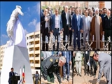 باحضور فرماندار از المان شهید فرید کرم پور درجنوب فاز ۵ رونمایی شد 