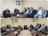دکتر امید احمدی فرماندار شهرستان بهمراه معاونین با حضور در دفتر امام جمعه  رباط‌کریم با وی دیدار وگفتگو کرد