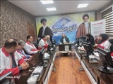 دیدار با رئیس و داوطلبین هلال احمر